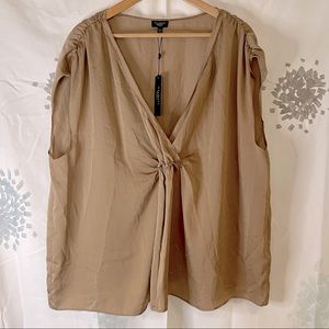 Talbots 💖 Tan Sleeveless Blouse